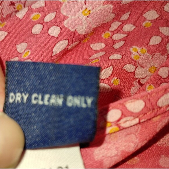 Gap Tank Dress Size M Sleeveless Shift Zip Knee Length Orange Floral Cottage - Picture 6 of 10